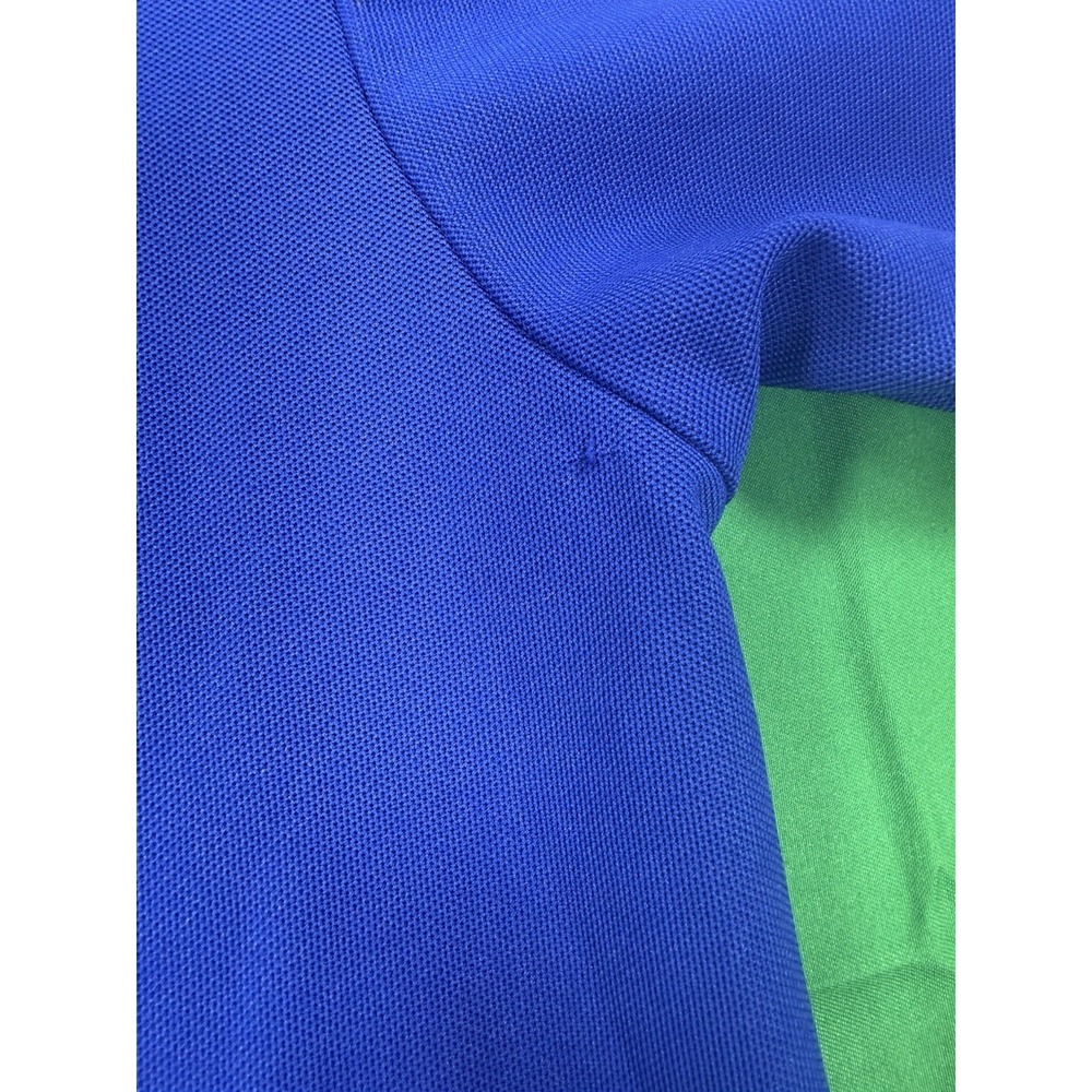 U.S. Polo Assn Golf Polo Shirt Mens Large Blue Yellow Performance Short Sleeve - Picture 10 of 10